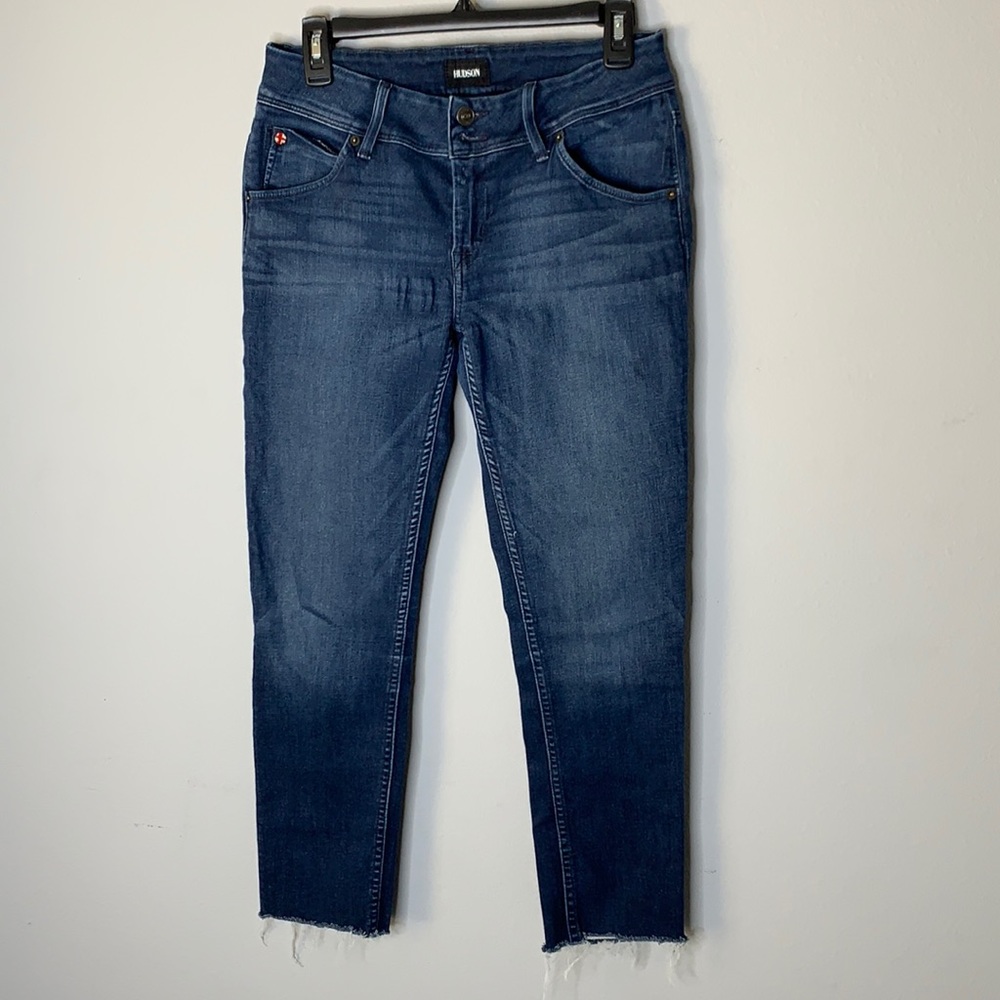 Hudson Collin skinny flap pocket blue jean 27